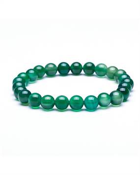 Perlearmbånd med grønne perler